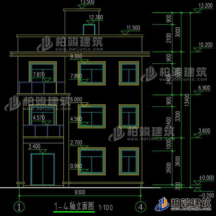 正立面图